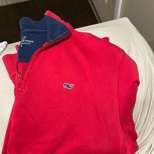 Vineyard Vines 1/4 Zip Red